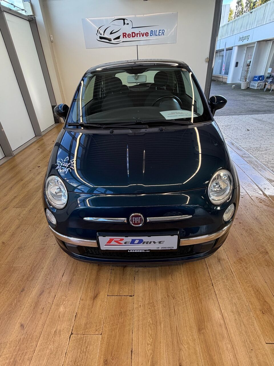 Grøn Fiat 500 fra 2012