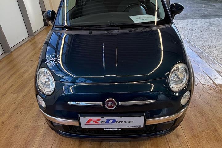 Grøn Fiat 500 fra 2012