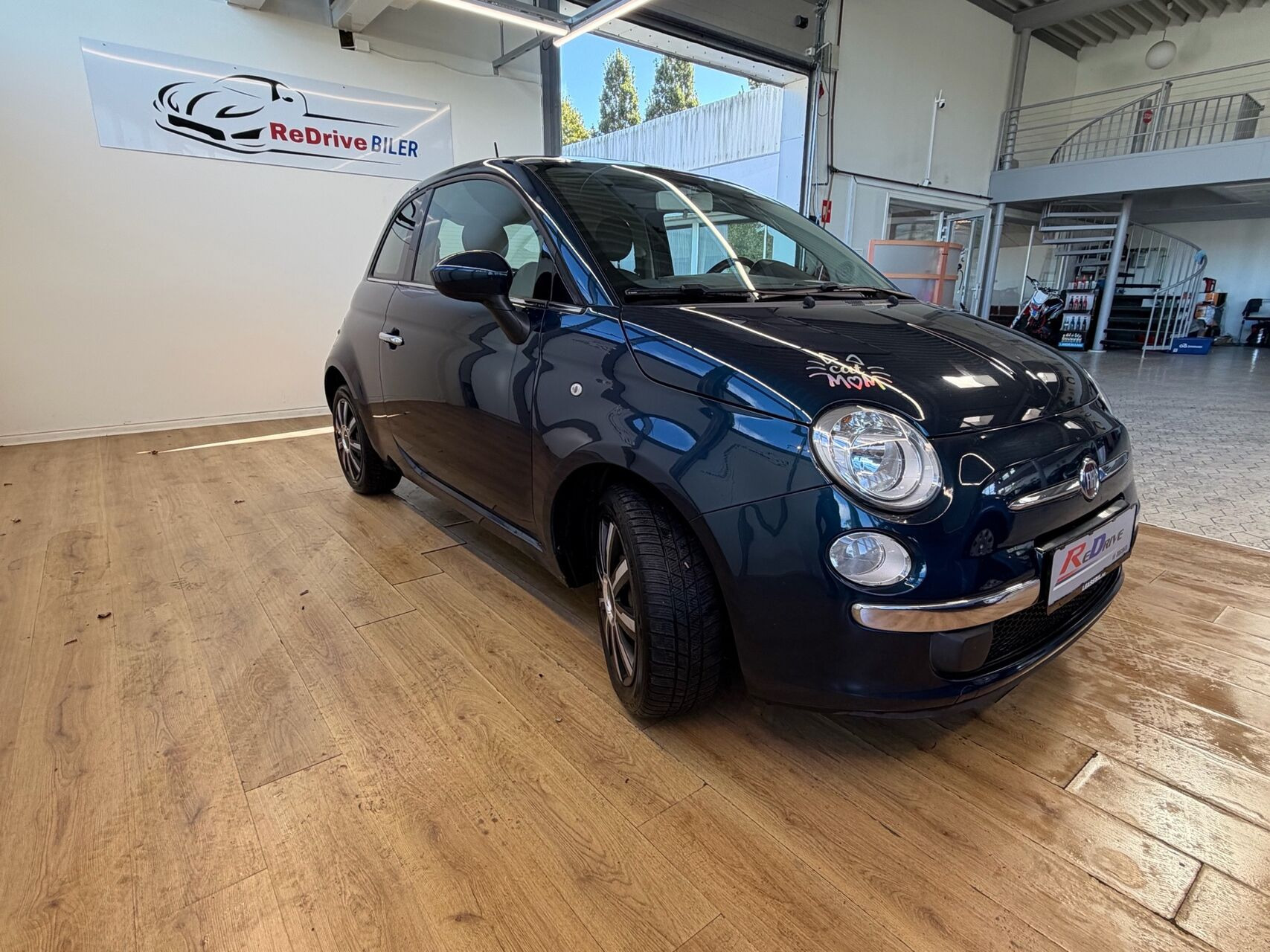 Grøn Fiat 500 fra 2012