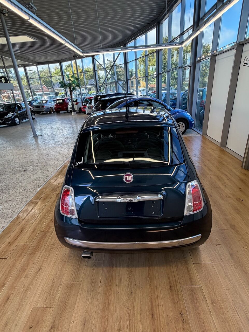 Grøn Fiat 500 fra 2012