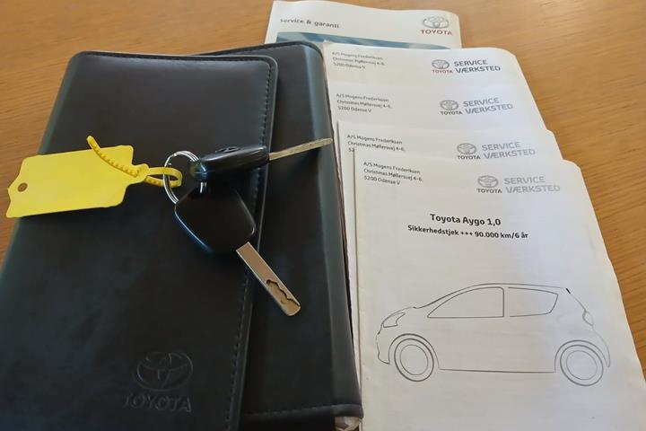 Rød Toyota Aygo fra 2012