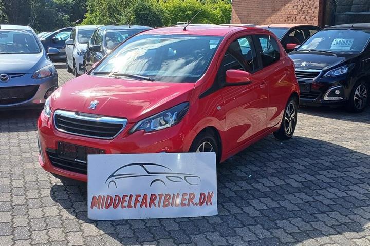 Rød Peugeot 108 fra 2018