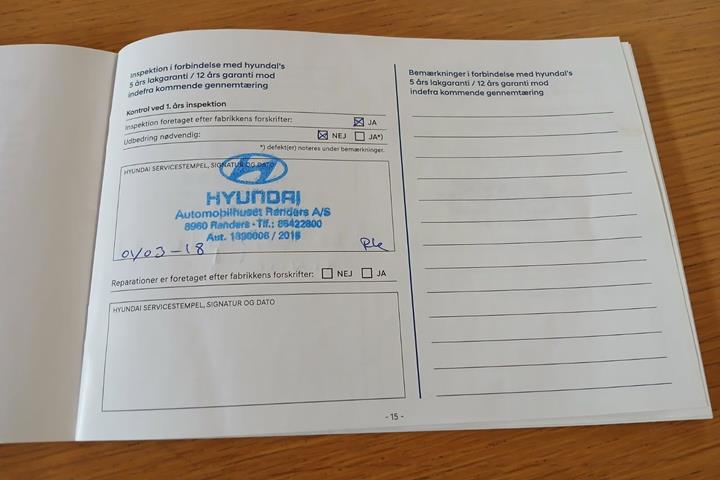 Blå Hyundai i30 fra 2017