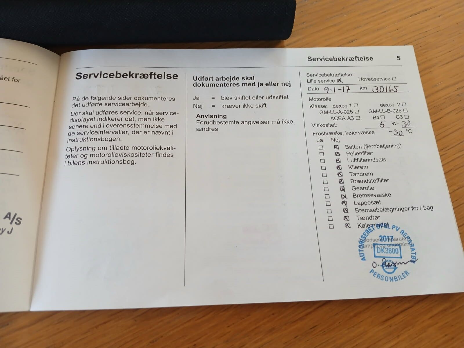 Blå Opel Astra fra 2016