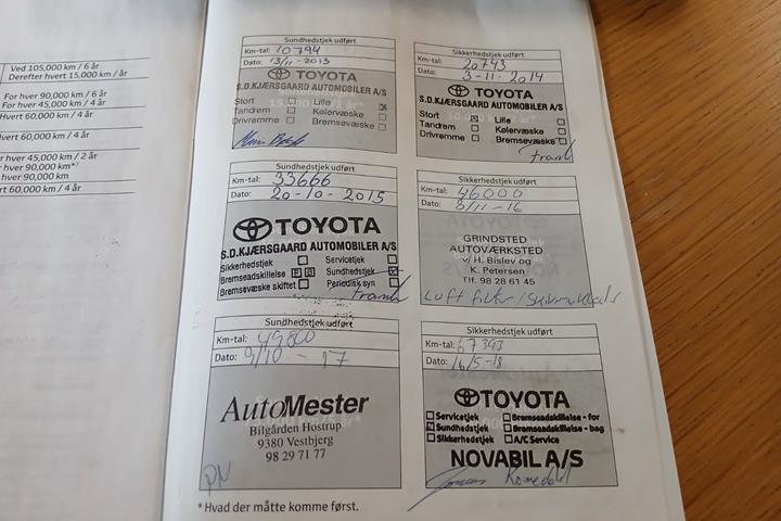 Hvid Toyota Aygo fra 2012