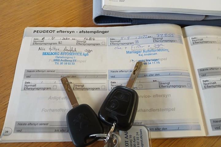 Grå Peugeot 107 fra 2012