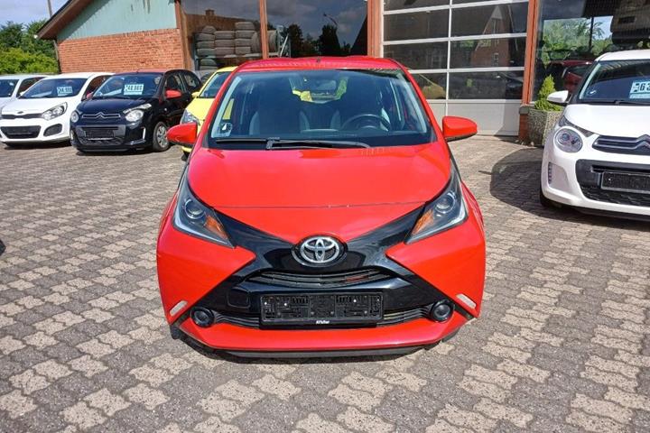 Rød Toyota Aygo fra 2015
