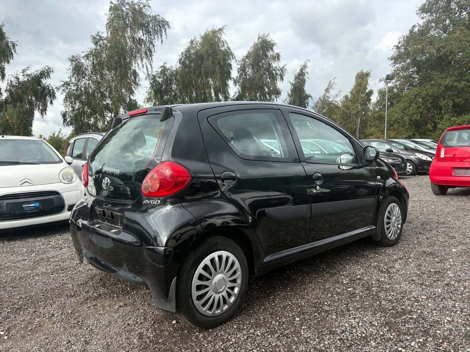 Sort Toyota Aygo fra 2006