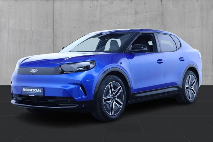 Blå Ford Capri fra 2025 set udefra