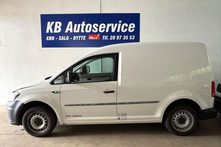 Hvid VW Caddy fra 2017