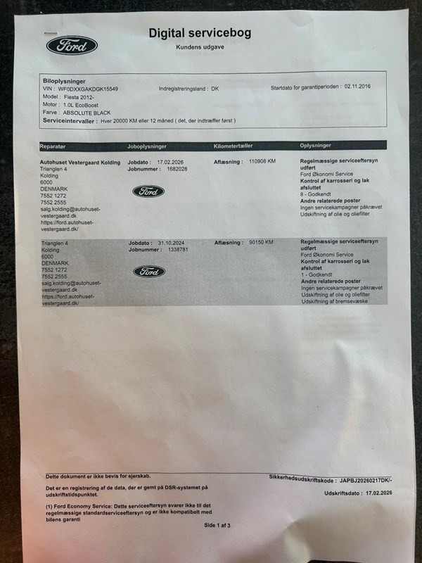 undefined Ford Fiesta fra 2016