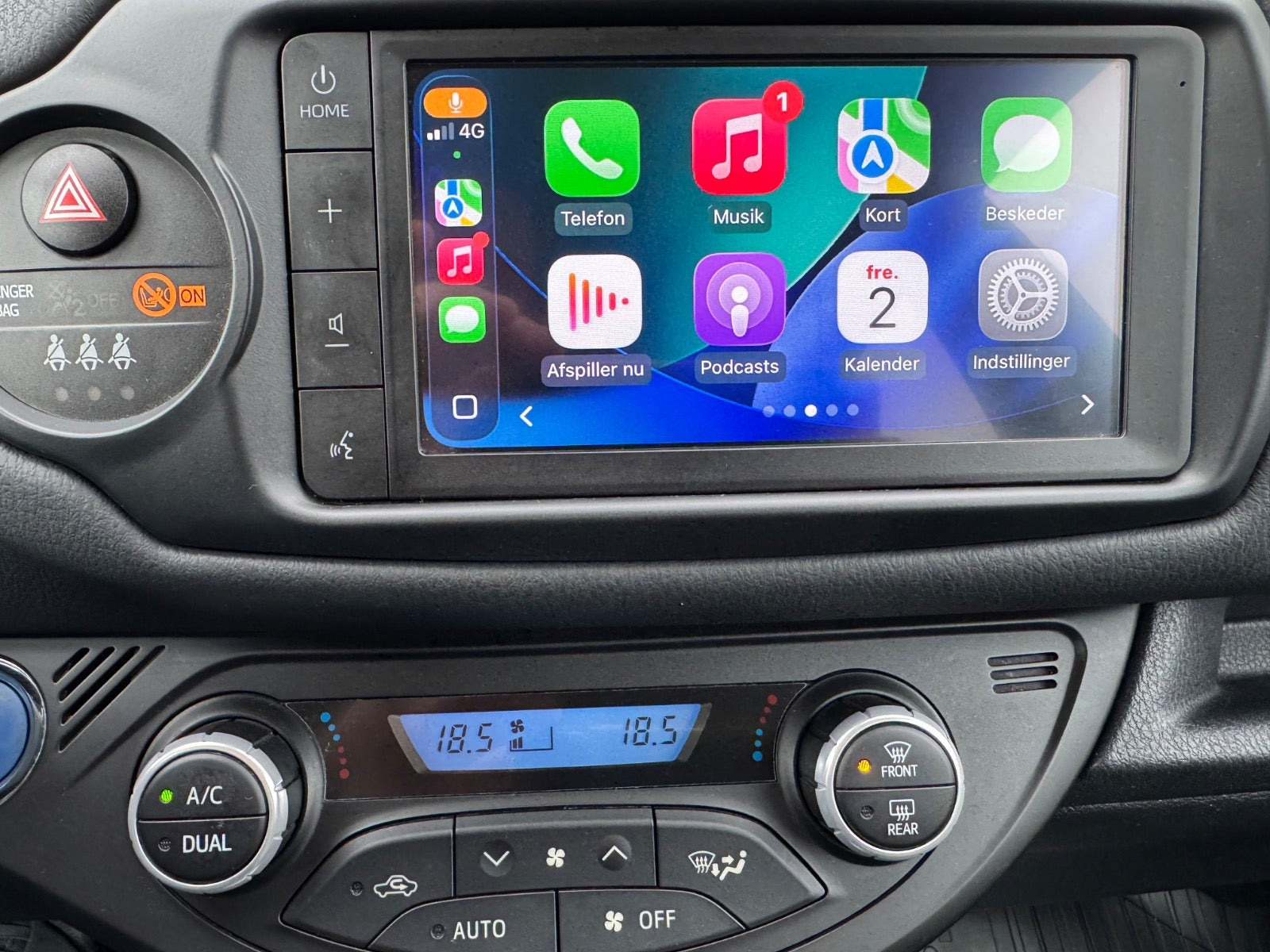 Hvid Toyota Yaris fra 2019