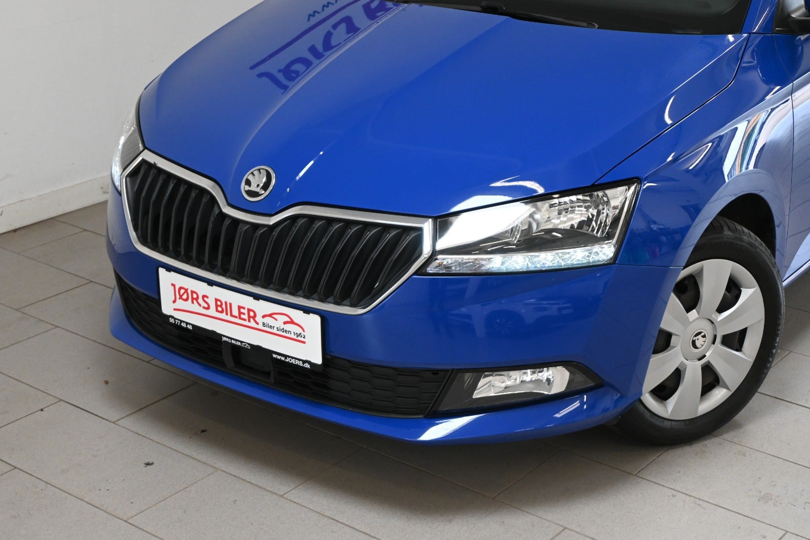 Blå Skoda Fabia fra 2020