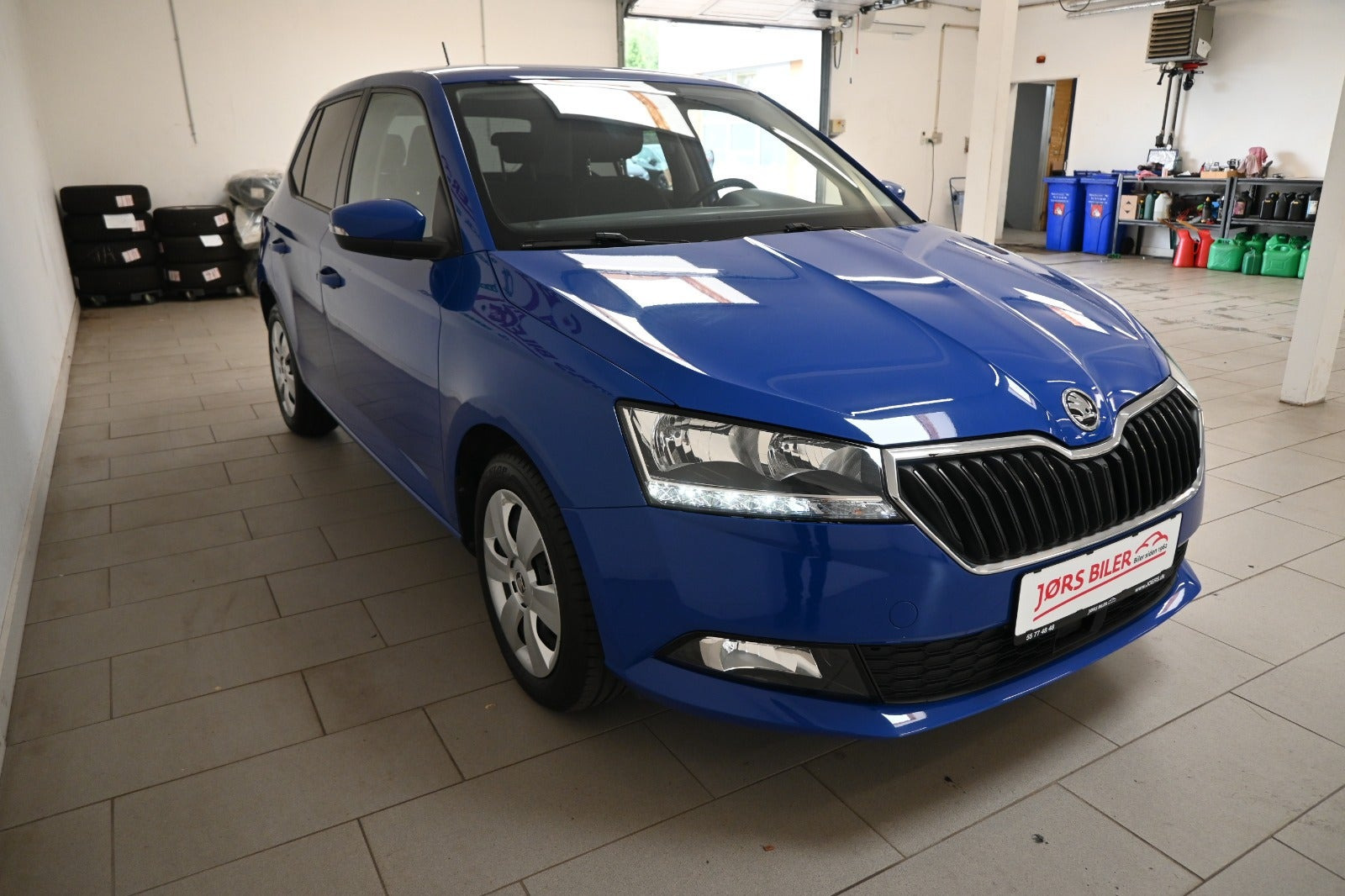 Blå Skoda Fabia fra 2020