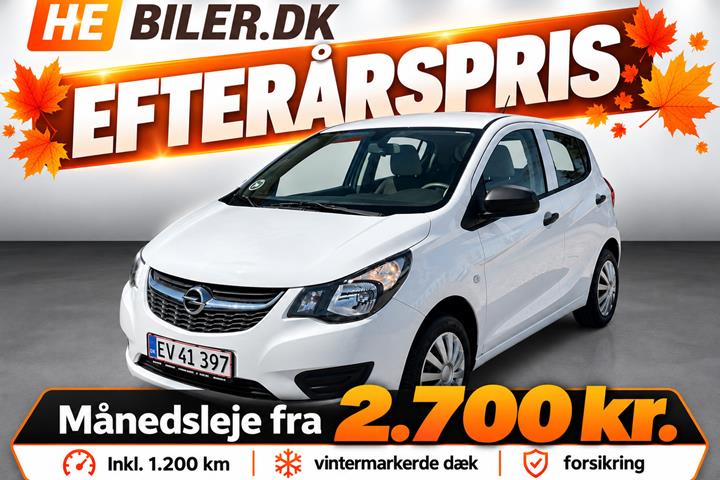 Hvid Opel Karl fra 2017 set udefra