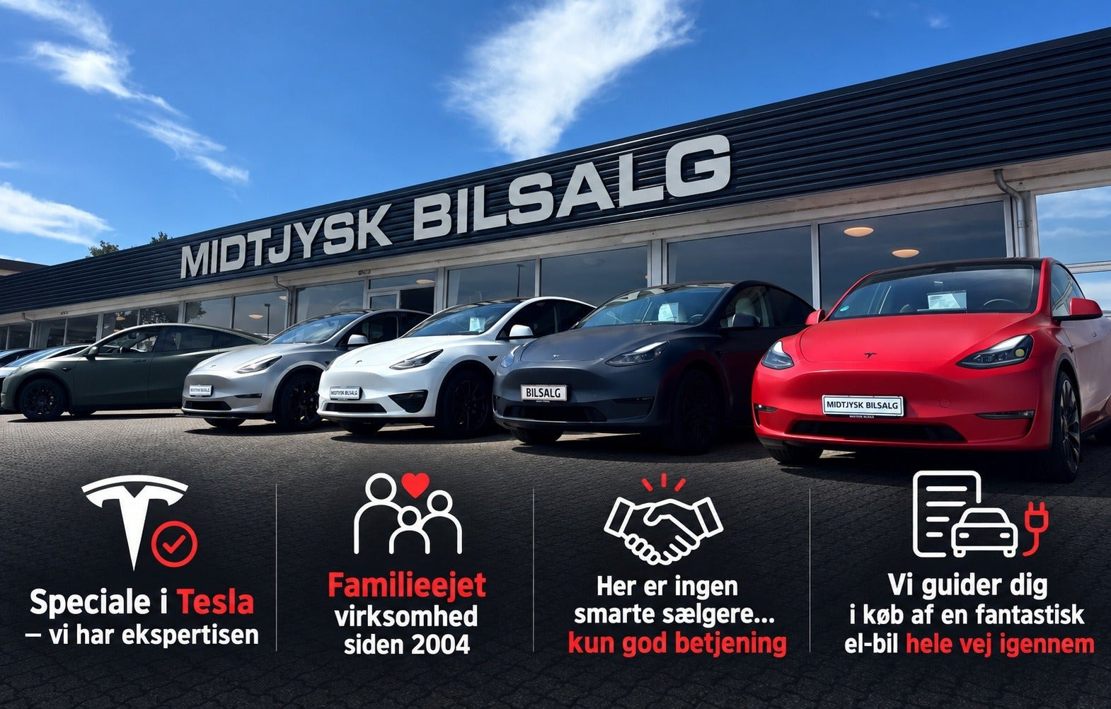 Sort Tesla Model Y fra 2023