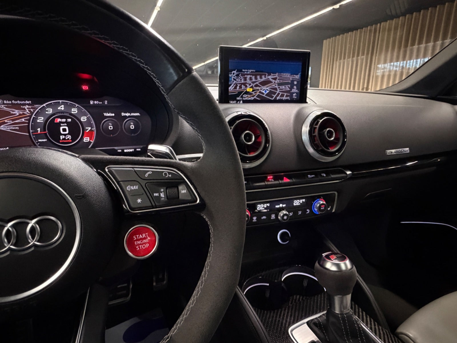 Sort Audi RS3 fra 2018