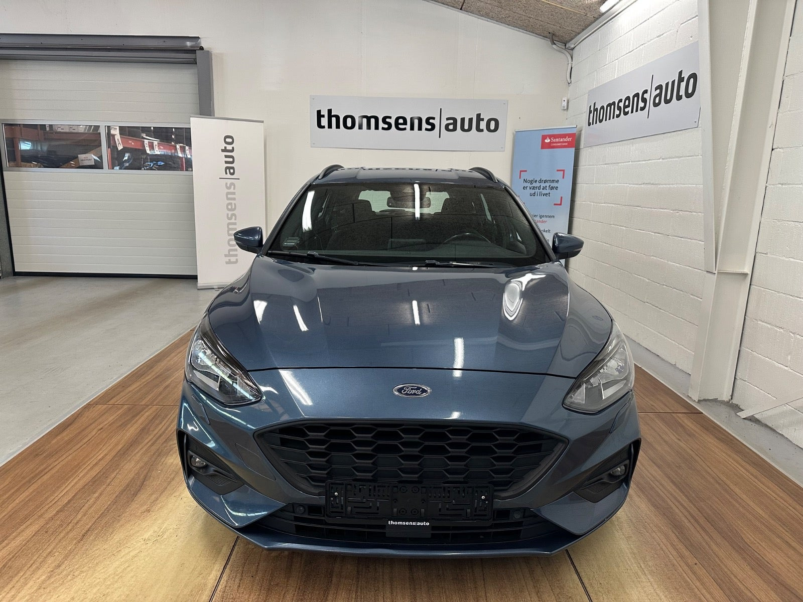 Blå Ford Focus fra 2019