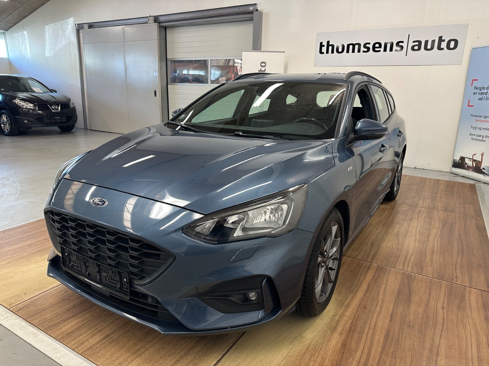 Blå Ford Focus fra 2019