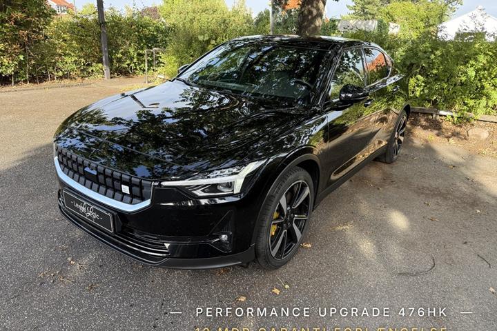Sort Polestar 2 fra 2021 set udefra