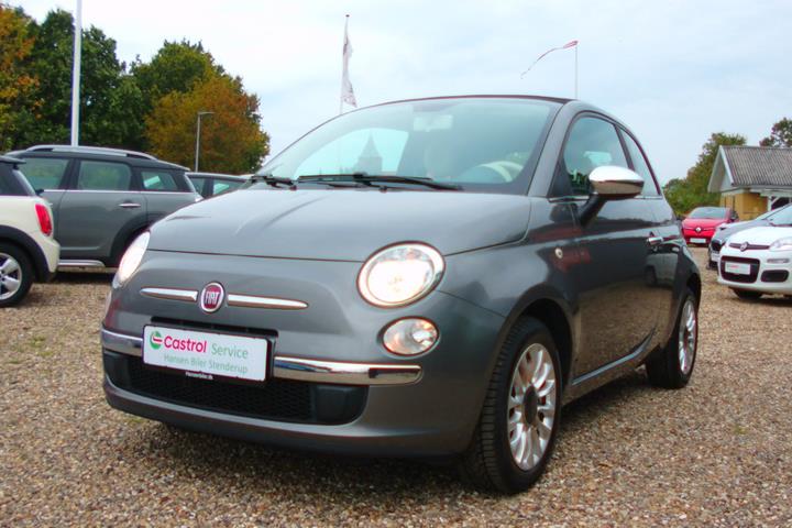 Grå Fiat 500C fra 2016