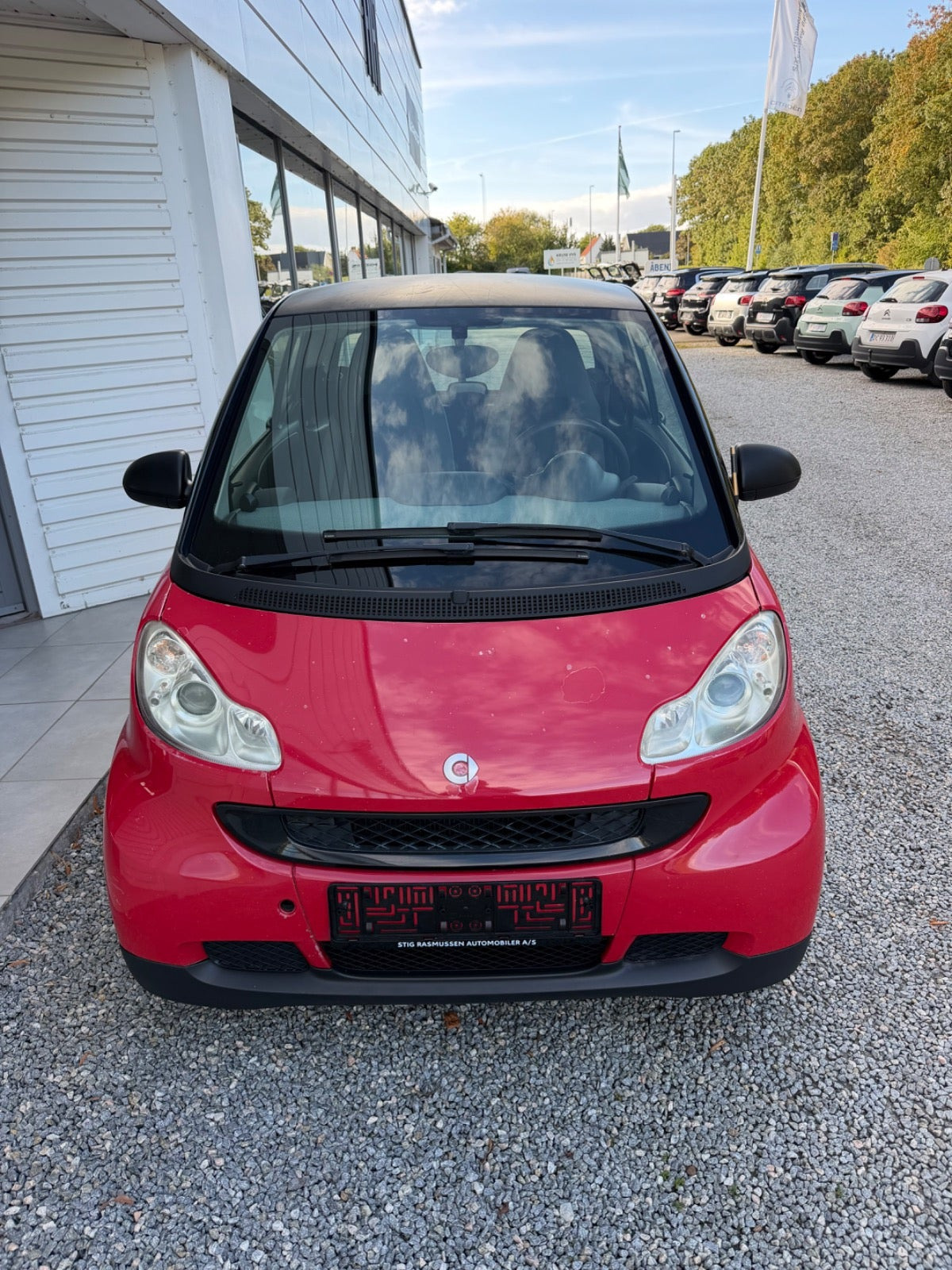 Rød Smart ForTwo Coupé fra 2010
