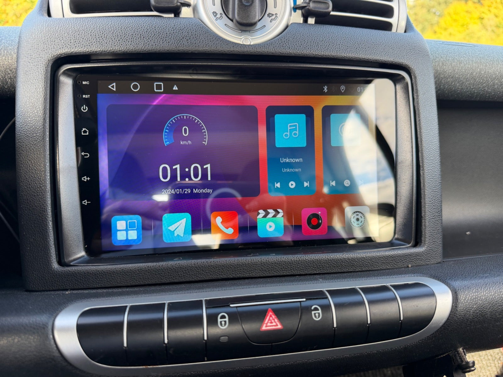 Rød Smart ForTwo Coupé fra 2010