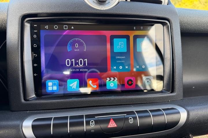 Rød Smart ForTwo Coupé fra 2010