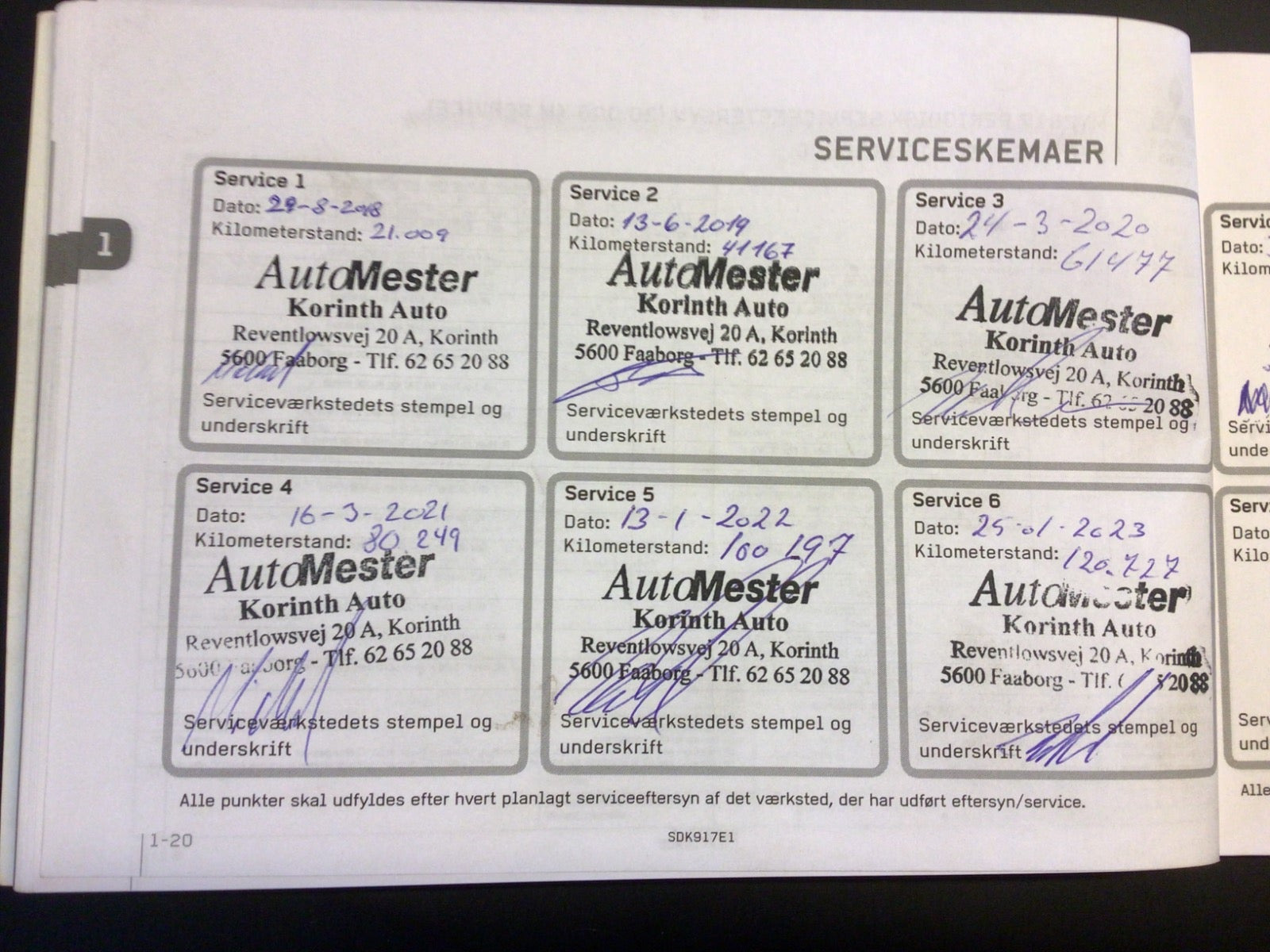 Blå Mitsubishi Space Star fra 2018