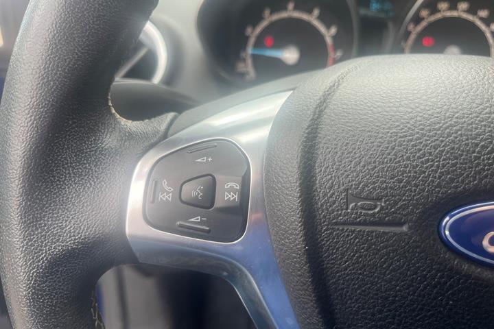 Blå Ford Fiesta fra 2017