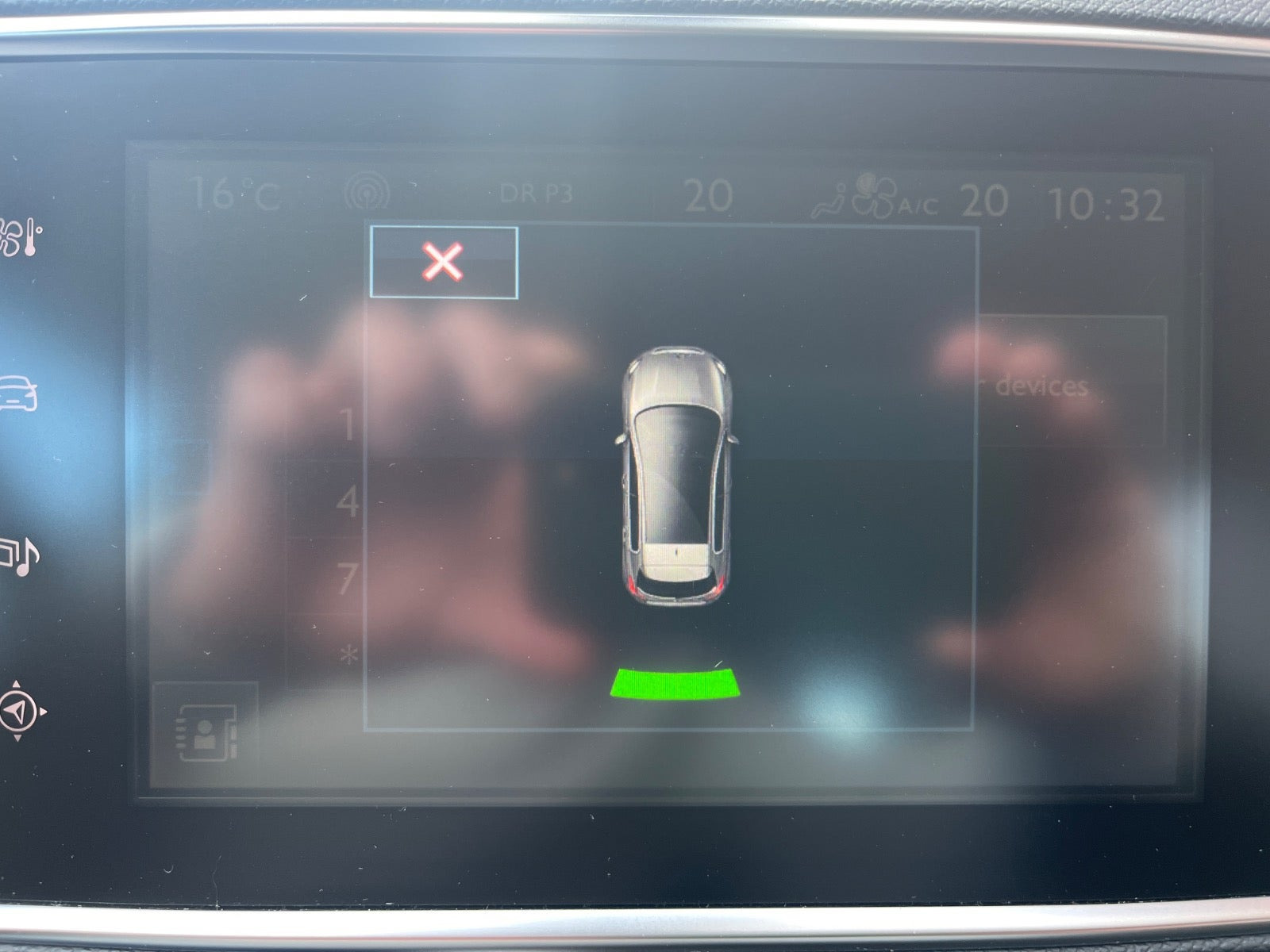 Blå Peugeot 308 fra 2014