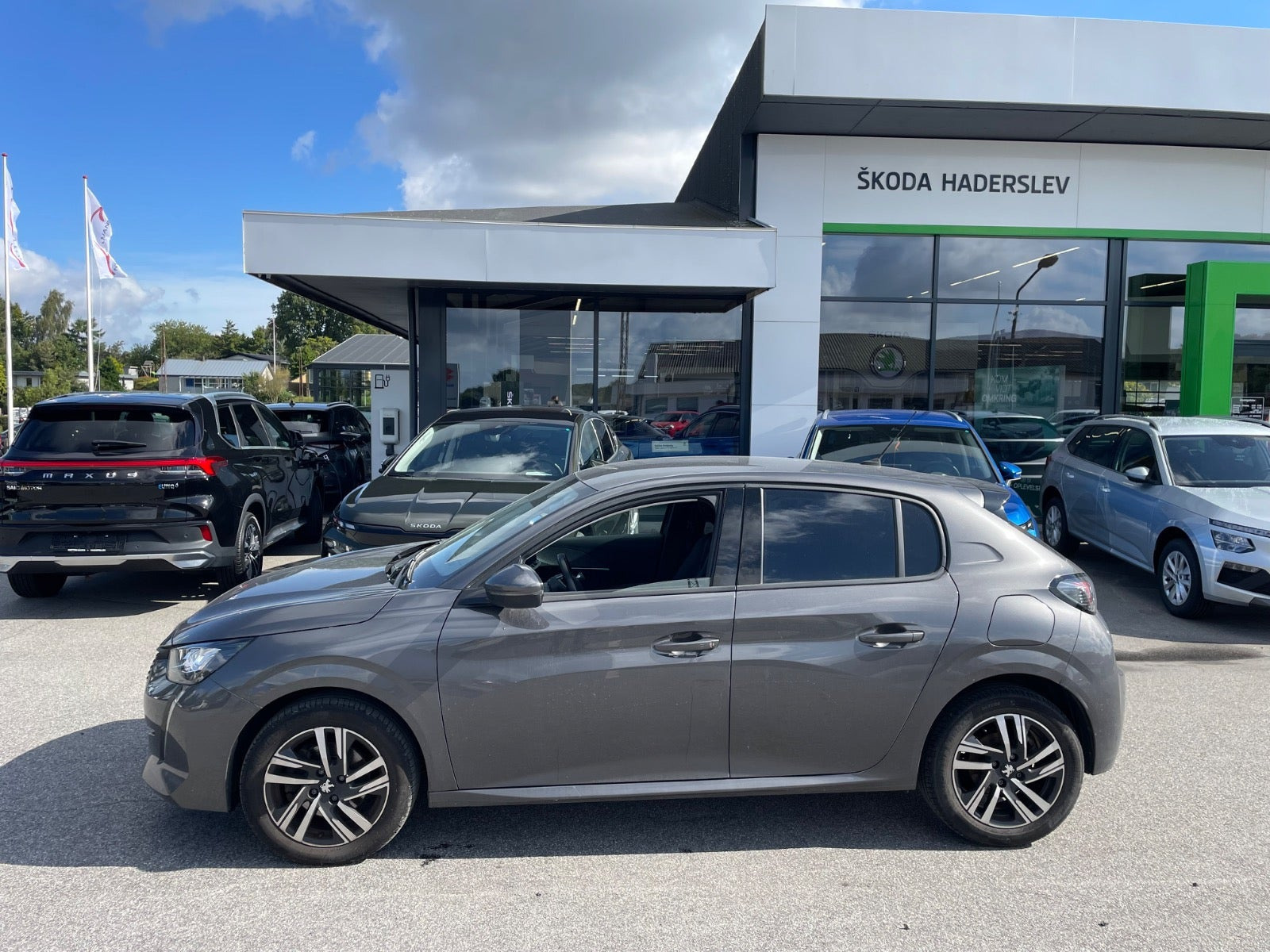 Grå Peugeot 208 fra 2021