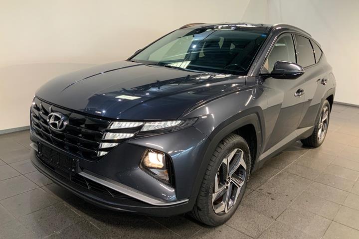 Grå Hyundai Tucson fra 2022 set udefra