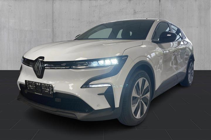 Hvid Renault Megane E-Tech fra 2023 set udefra