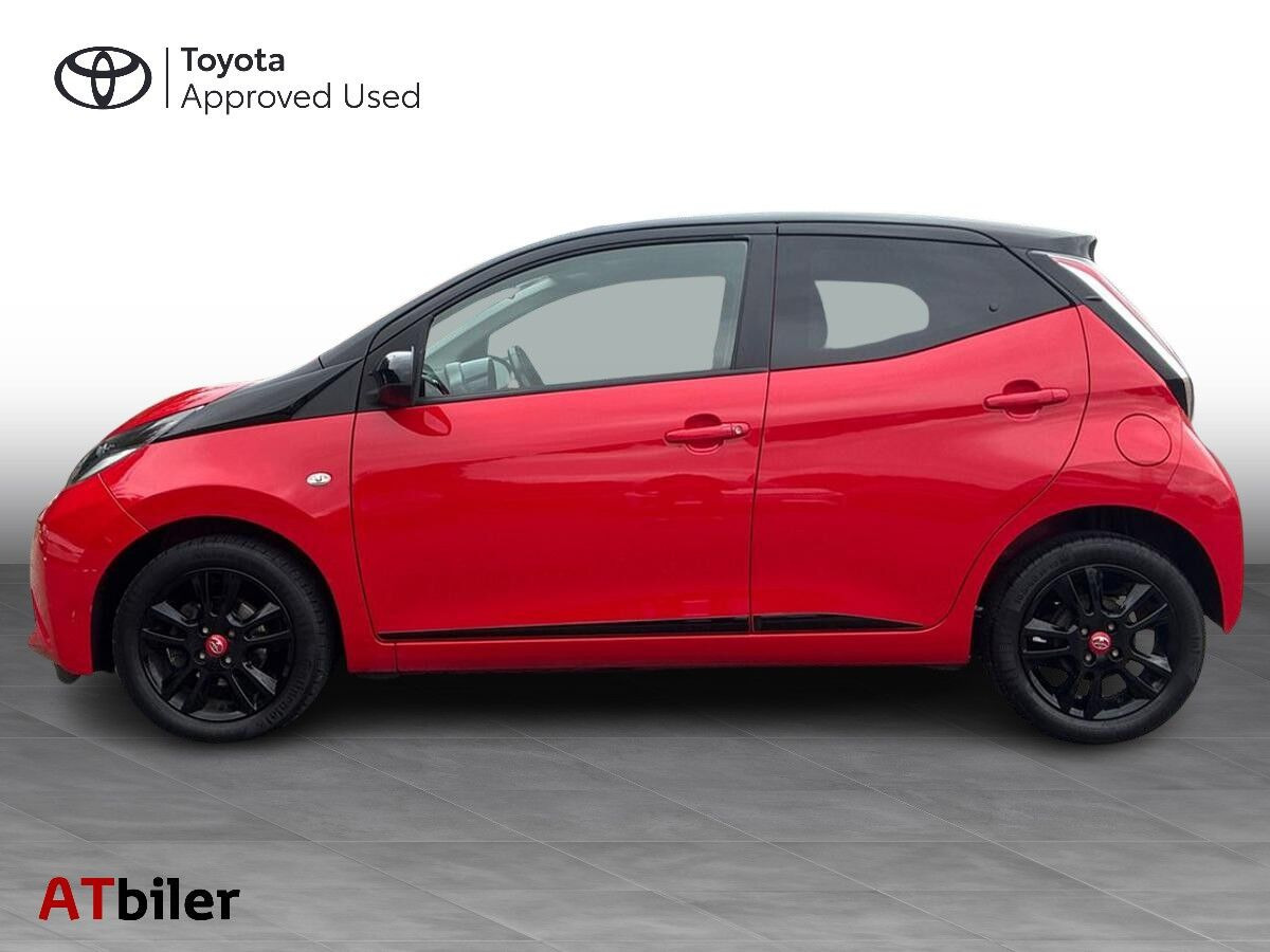 Rød Toyota Aygo fra 2017