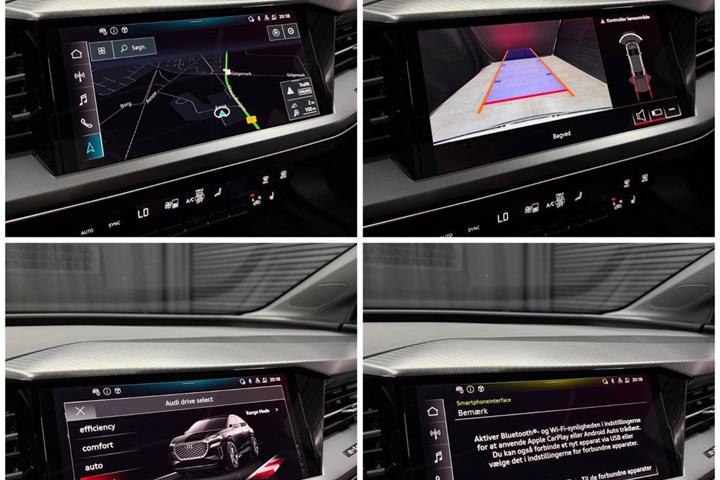 Blå Audi Q4 e-tron fra 2024