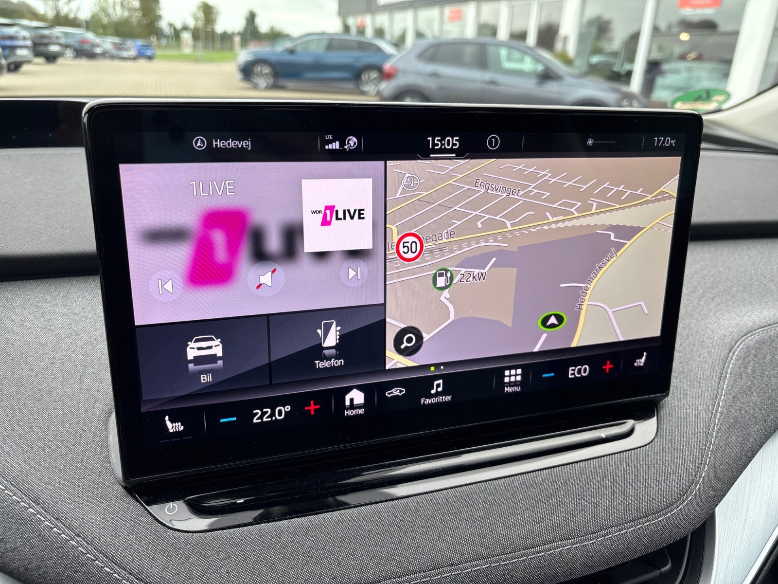 Sort Skoda Enyaq fra 2023