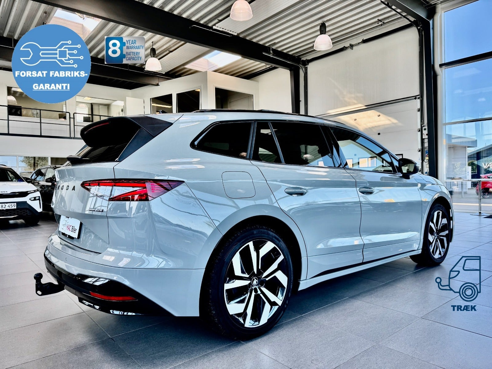 Grå Skoda Enyaq fra 2026