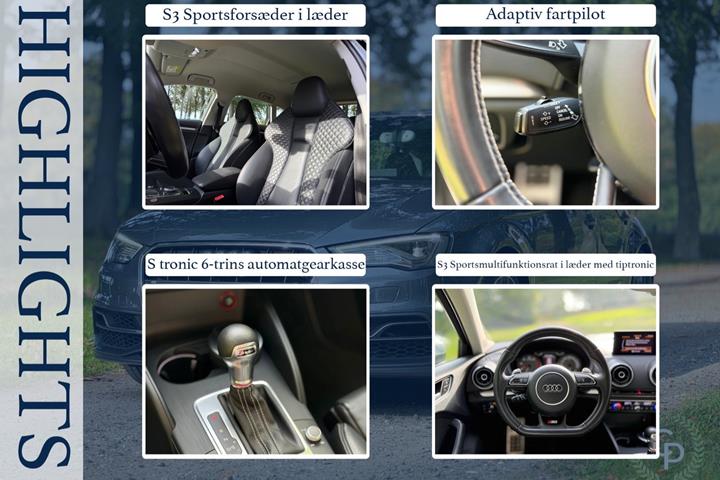 Grå Audi S3 fra 2013