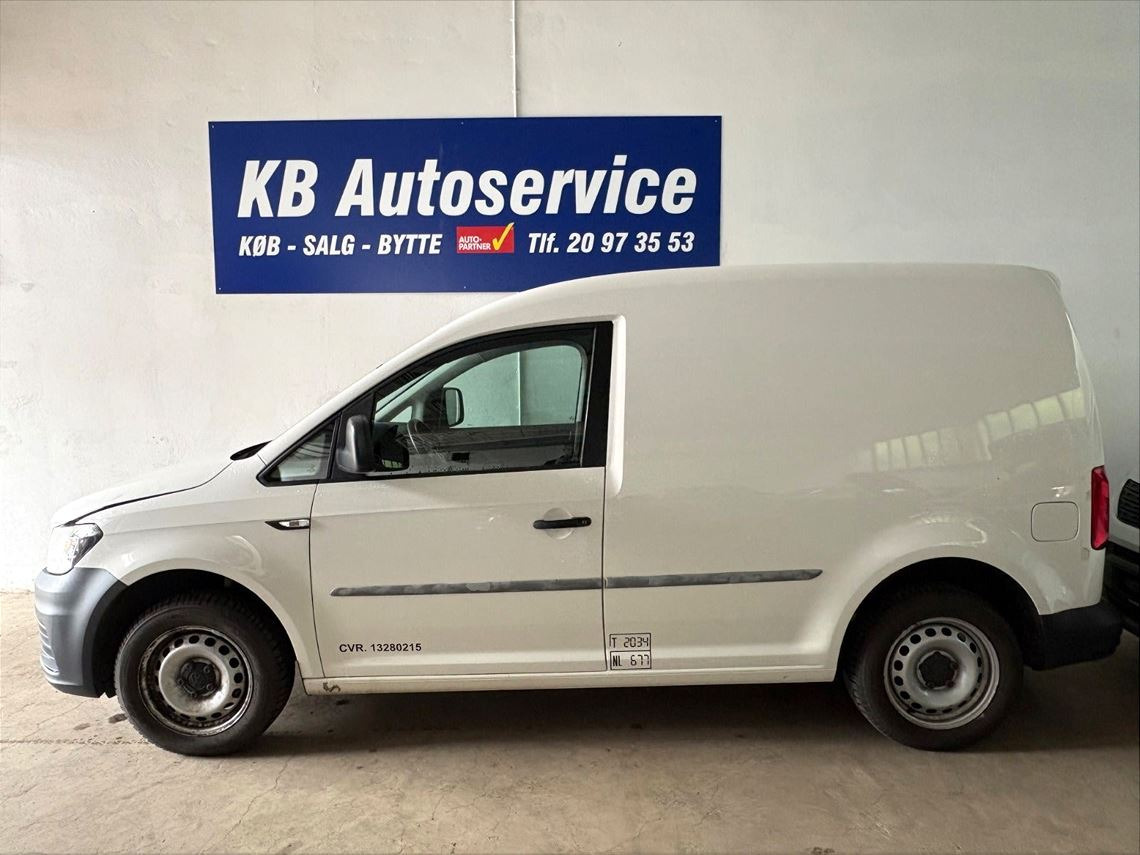 Hvid VW Caddy fra 2017
