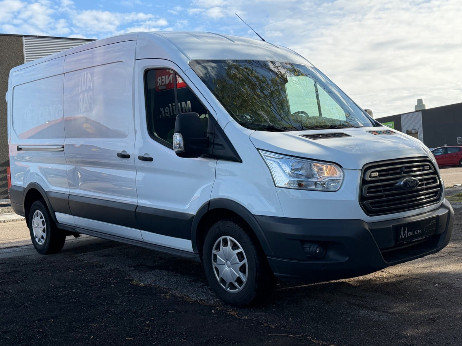 Hvid Ford Transit 350 L2 Van fra 2019