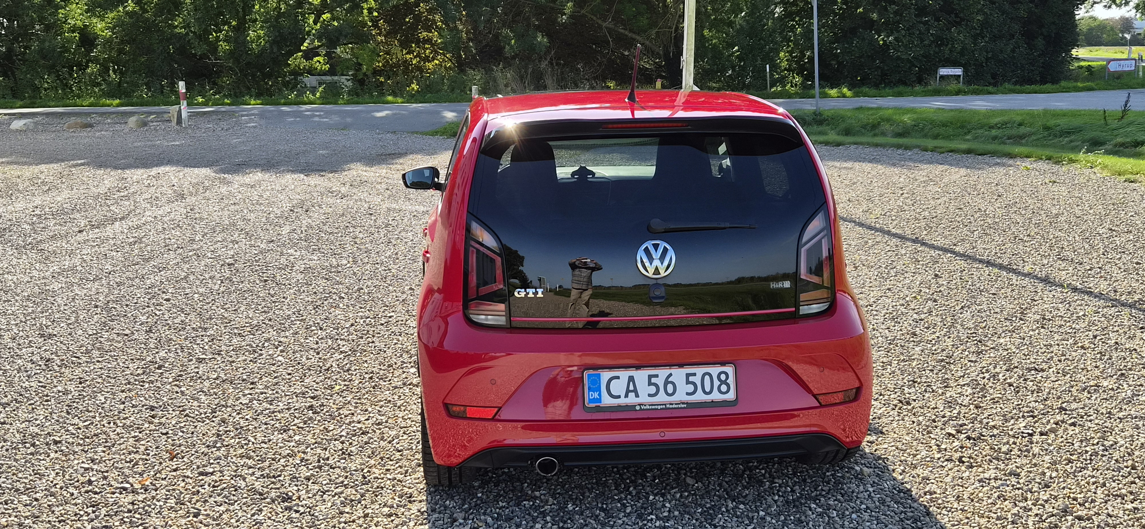 Rød VW UP! fra 2018