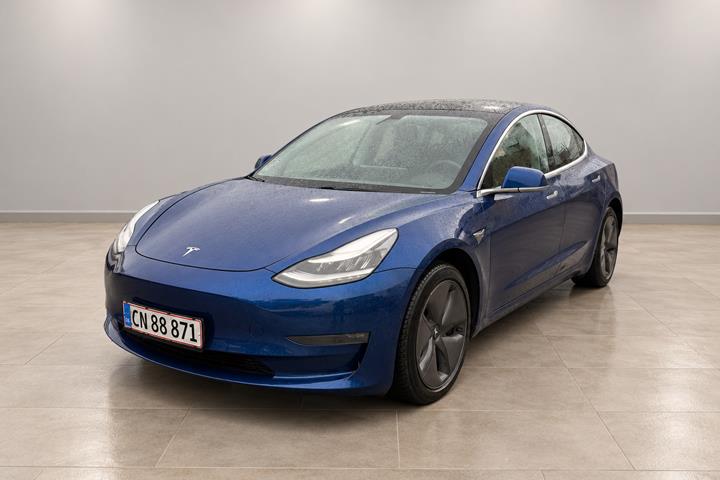 Blå Tesla Model 3 fra 2020