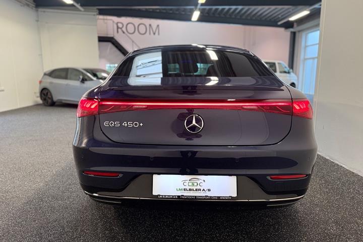 Blå Mercedes EQS450+ fra 2022