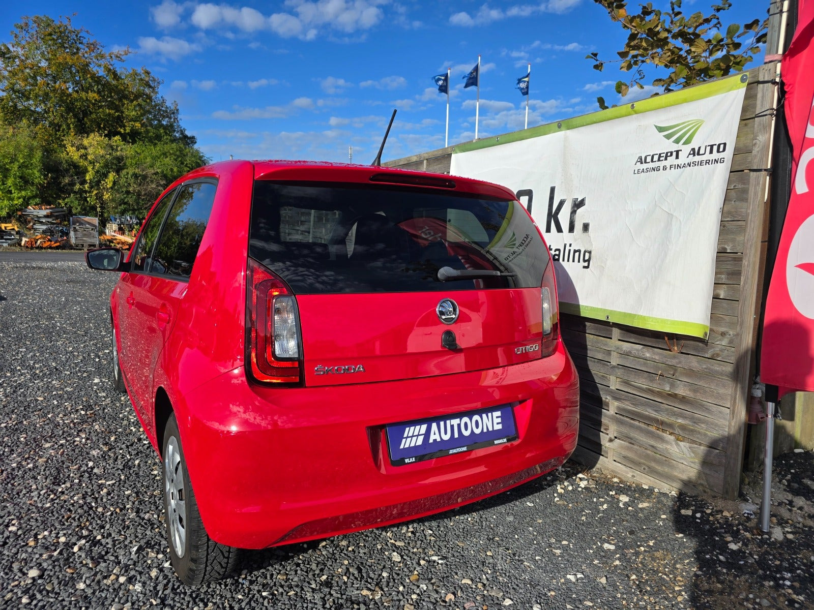 Rød Skoda Citigo fra 2018