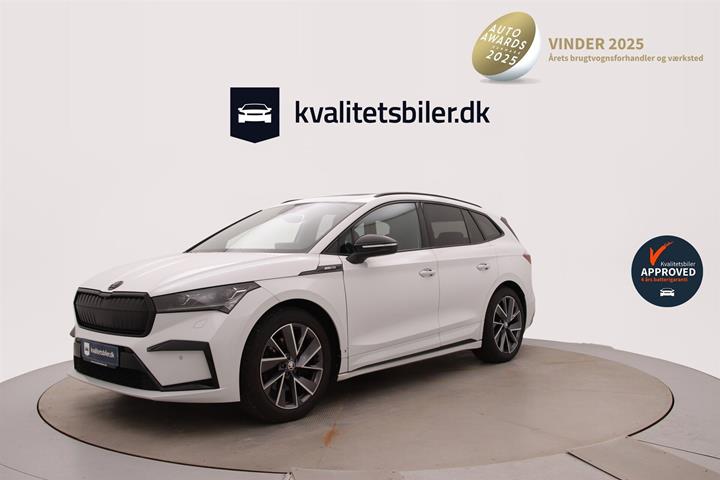 Hvid Skoda Enyaq fra 2021