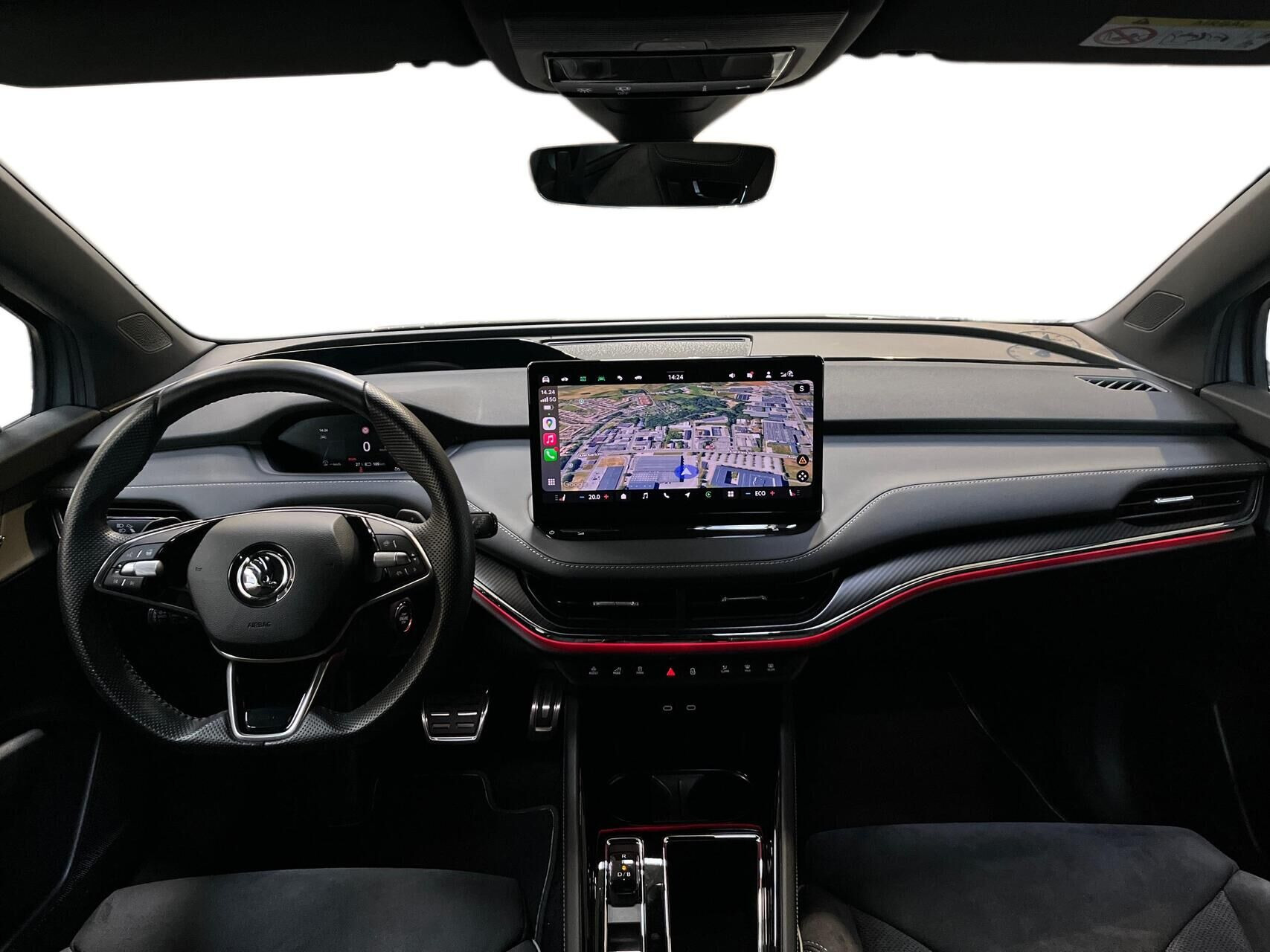 Grå Skoda Enyaq fra 2024