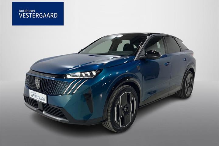 Blå Peugeot e-3008 fra 2024