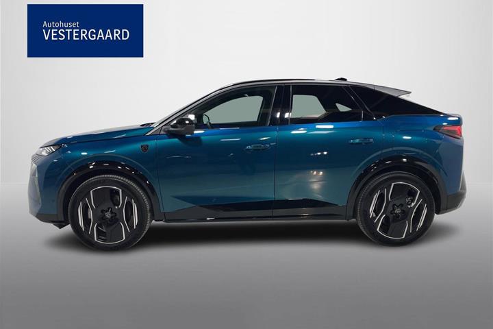Blå Peugeot e-3008 fra 2024