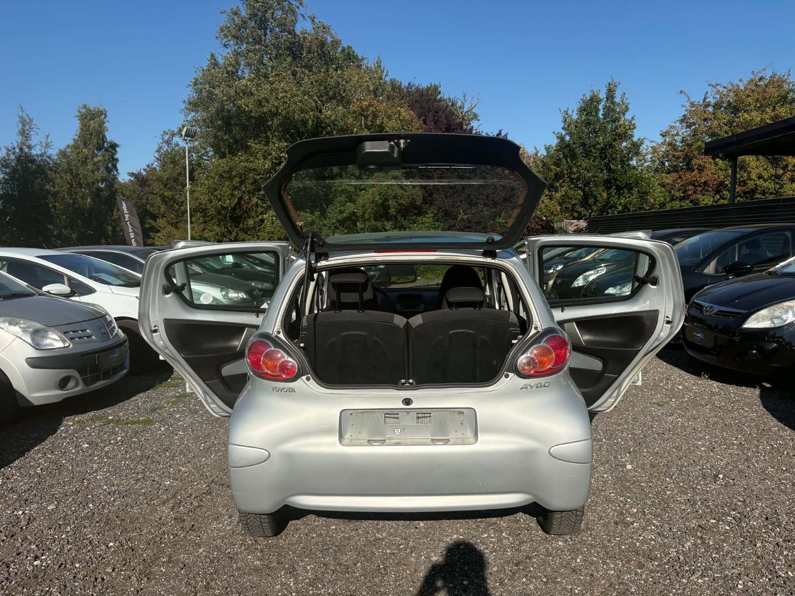 Sølv Toyota Aygo fra 2012